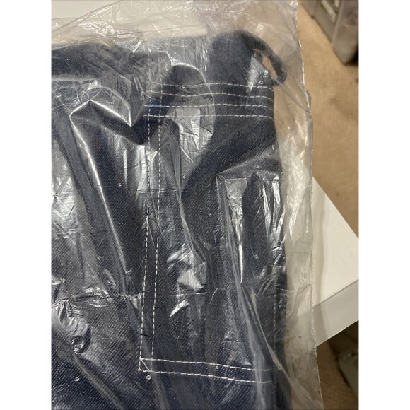 Vintage TOUGHSKINS Union USA Made Denim Blue Jean Bib Overalls Size 42x28 NOS - Picture 12 of 12